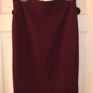 Maroon pencil skirt